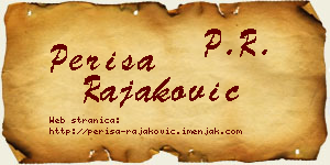 Periša Rajaković vizit kartica